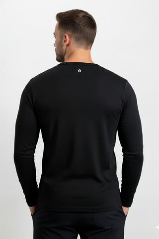[HYBRID] Henley LS - Black