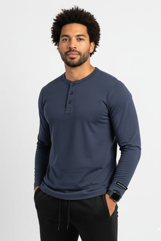 [HYBRID] Henley LS - Midnight